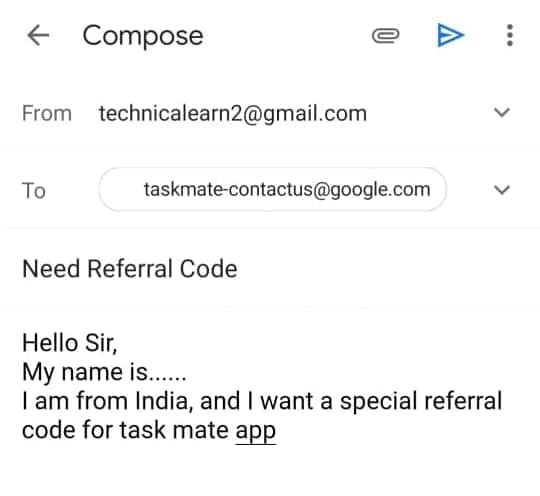 referral code